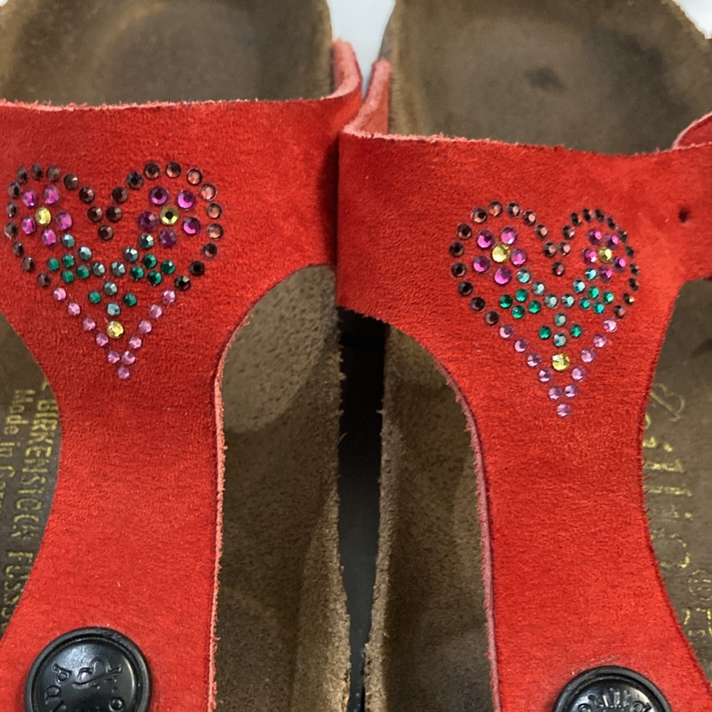 Red Birkenstock Papiillio sandals with sparkle! - Picture 6 of 6